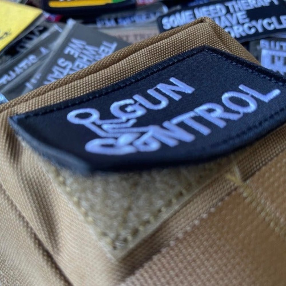 Embroidered Patch Gun Control - Hook & Loop Patch - image 2
